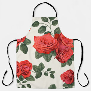 Seamless vintage roses pattern, floral design. apron