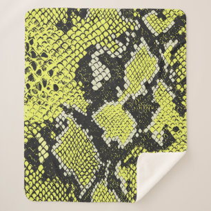 Seamless vintage snake animal skin pattern. Snakes Sherpa Blanket