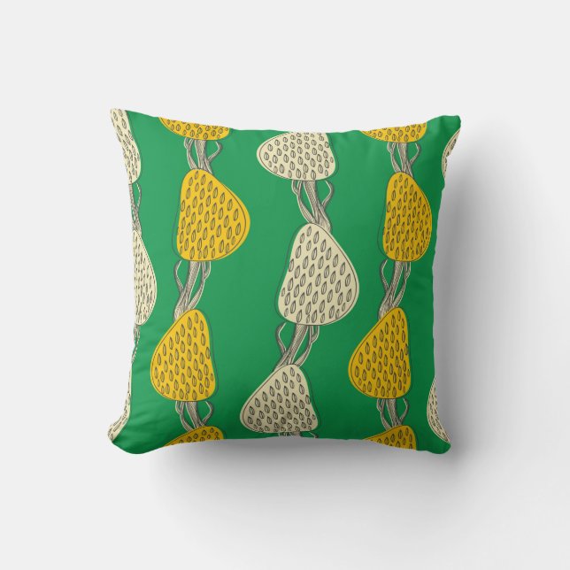 Seamless vintage texture with drawing trees cushion (Front)