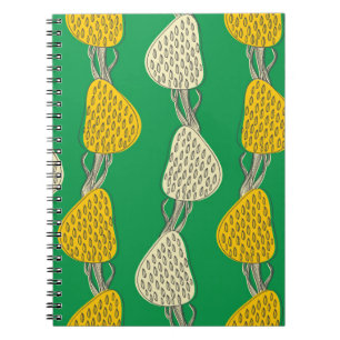 Seamless vintage texture with drawing trees notebook