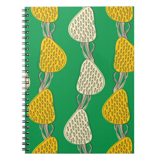 Seamless vintage texture with drawing trees notebook (Front)