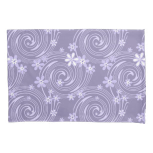 Seamless violet swirl lavander colour flowers flor pillowcase