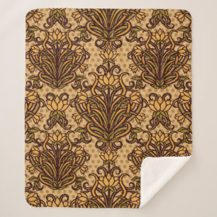 Seamless wallpaper in art nouveau style, Vintage i Sherpa Blanket