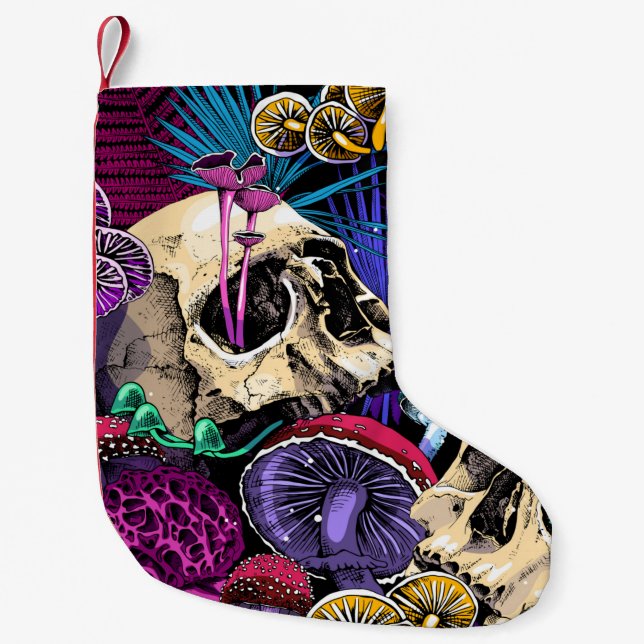 Seamless wallpaper pattern. Bright Magic Psychedel Small Christmas Stocking (Front)