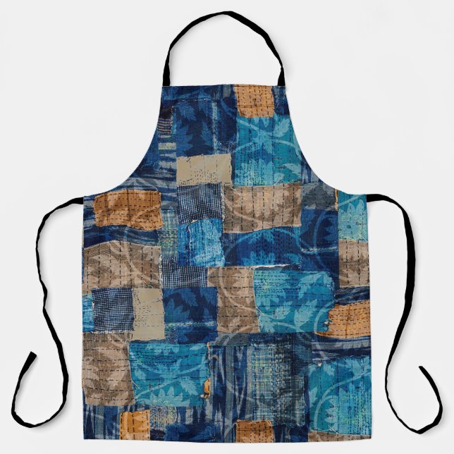 Seamless watercolor abstract digital pattern on na apron (Front)