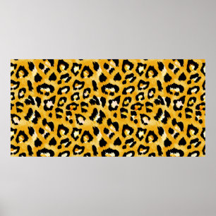 Seamless watercolor animal print pattern