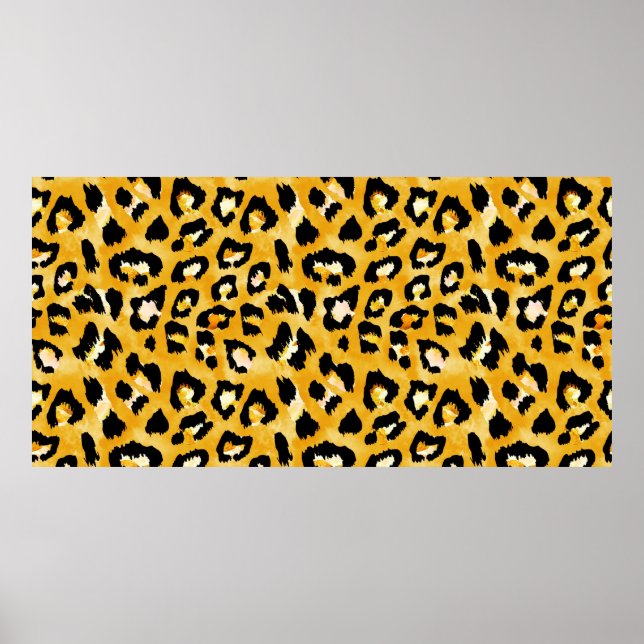 Seamless watercolor animal print pattern (Front)
