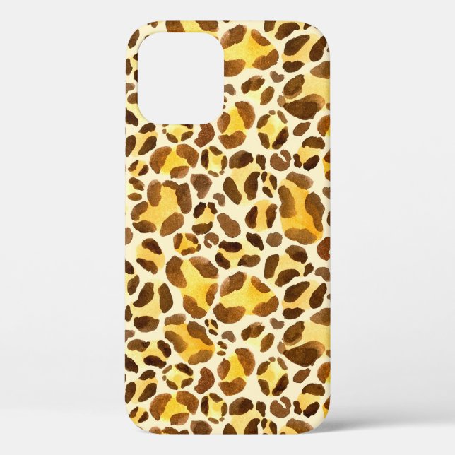 Seamless watercolor leopard pattern Case-Mate iPhone case (Back)
