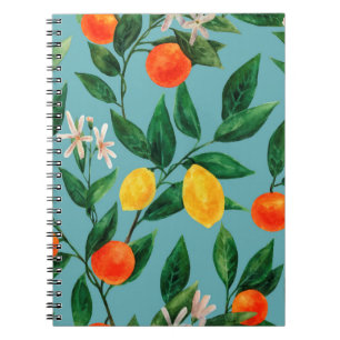 Seamless watercolor pattern. An ornament made of b Notebook