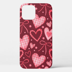 Seamless watercolor pattern in pink colours iPhone 12 case