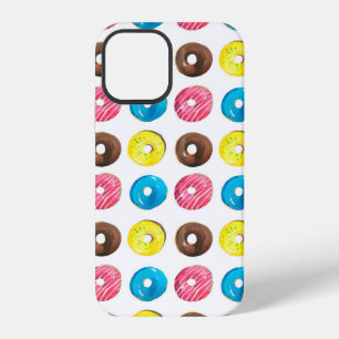 Seamless watercolor pattern with small doughnuts iPhone 12 case