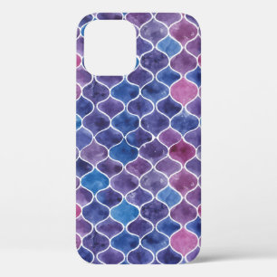 Seamless watercolor violet pattern iPhone 12 case