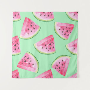 Seamless Watermelon Pattern in Watercolor style Wa Tapestry