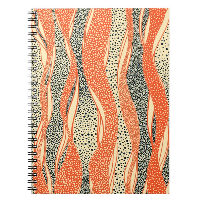 Seamless wavy pattern. Complicated hand-drawn orna Notebook (Front)