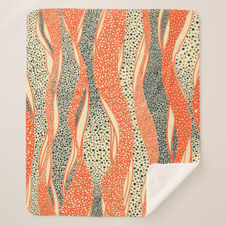 Seamless wavy pattern. Complicated hand-drawn orna Sherpa Blanket