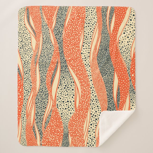 Seamless wavy pattern. Complicated hand-drawn orna Sherpa Blanket (Front)