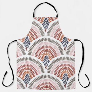 Seamless wavy pattern. Seigaiha design in polka do Apron