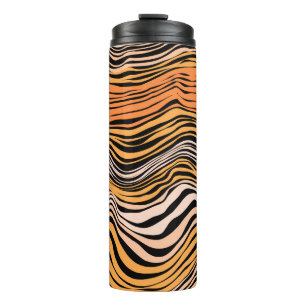 Seamless Wavy Stripes Pattern Design Thermal Tumbler