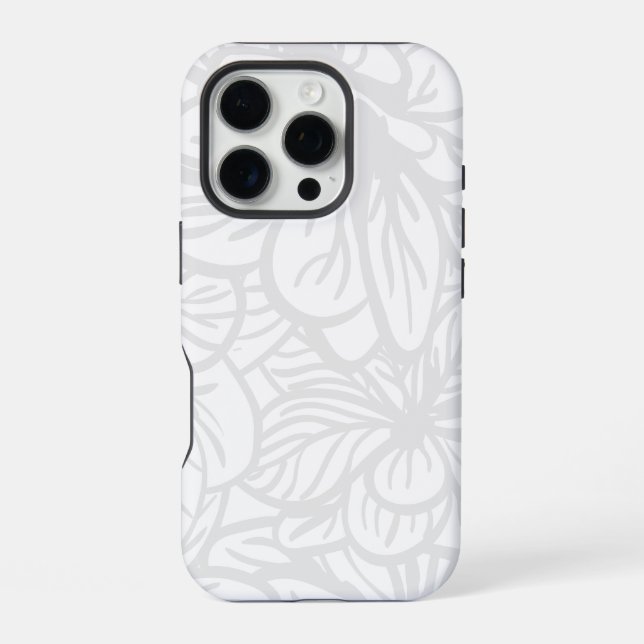 Seamless White Background pattern iPhone Case (Back)