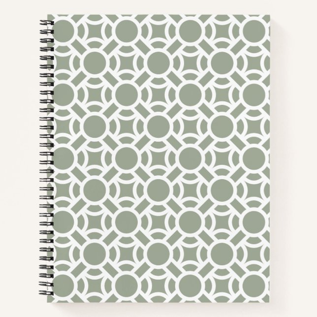 Seamless White Pattern DIY Background Colour Notebook (Front)