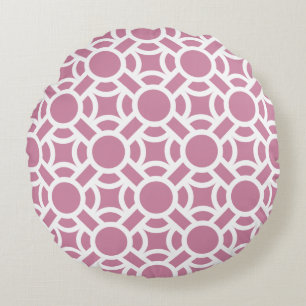 Seamless White Pattern DIY Background Colour Round Cushion