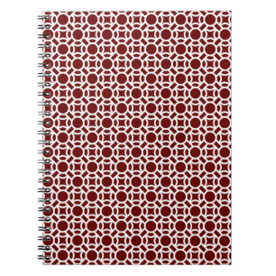 Seamless White Pattern DIY Background Colour Spiral Notebook