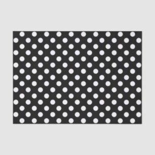 Seamless White Polka dot - Customisable background Tissue Paper