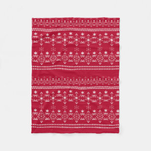 Seamless white snowflake snow ornament decoration fleece blanket
