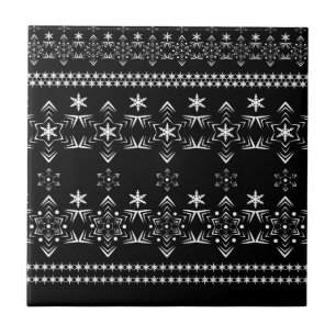 Seamless white snowflake snow ornament decoration tile
