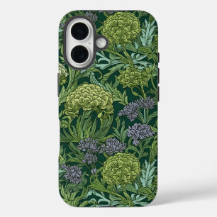 Seamless William Morris style floral pattern iPhone 16 Case