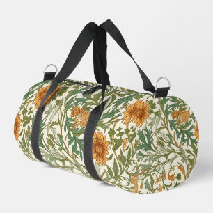 Seamless William Morris style floral pattern Duffl Duffle Bag