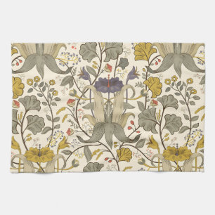 Seamless William Morris style floral pattern Kitch Tea Towel