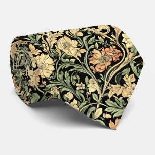 Seamless William Morris style floral pattern Neck Tie