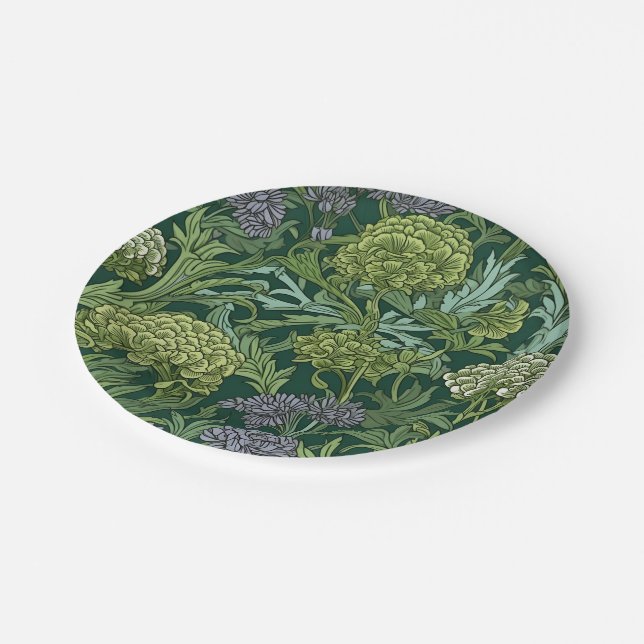 Seamless William Morris style floral pattern Paper Plate (Angled)