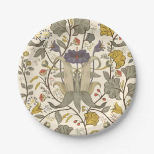 Seamless William Morris style floral pattern Paper Plate