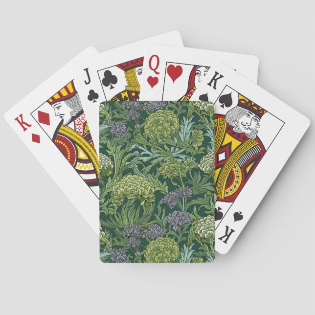 Seamless William Morris style floral pattern Playing Cards (Back)