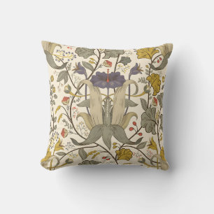 Seamless William Morris style floral pattern Throw Cushion