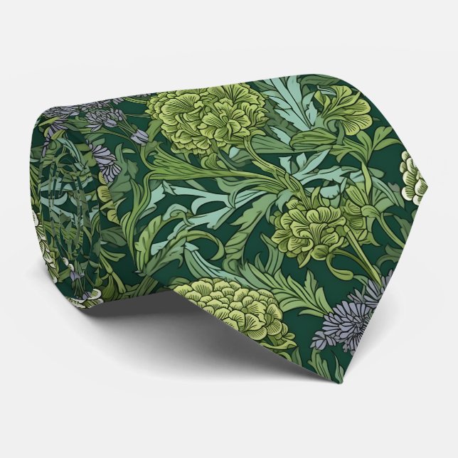 Seamless William Morris style floral pattern Tie (Rolled)