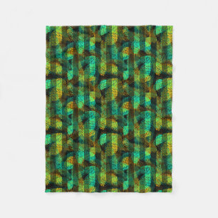 Seamless winter Christmas green blue pine cones tr Fleece Blanket