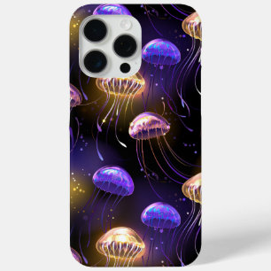 Seamless with glowing jellyfish iPhone 15 pro max case
