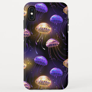 Seamless with glowing jellyfish Case-Mate iPhone case