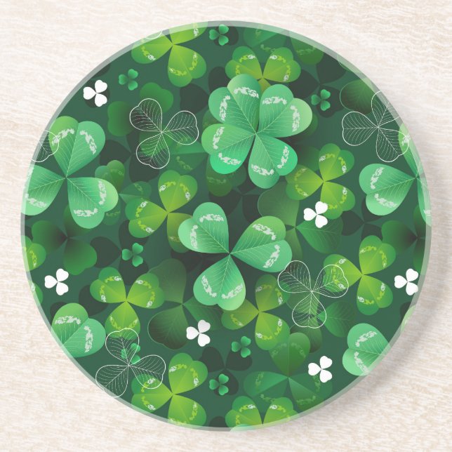 Seamless with green clover coaster (Front)