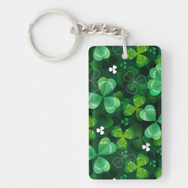 Seamless with green clover key ring (Front)