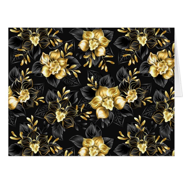 Seamless with jewellery orchids (Front Horizontal)