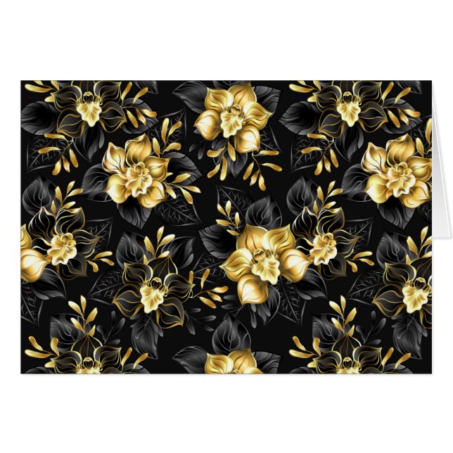 Seamless with jewellery orchids (Front Horizontal)