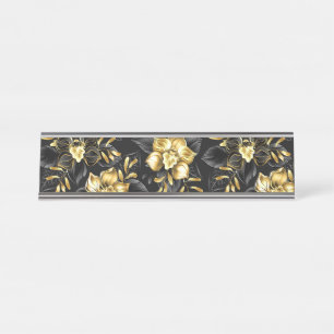 Seamless with jewellery orchids desk name plate