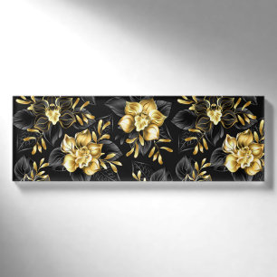 Seamless with jewellery orchids name tag