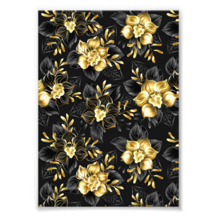 Seamless with jewellery orchids photo print