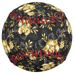 Seamless with jewellery orchids softball