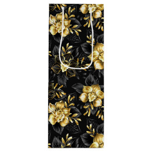 Seamless with jewellery orchids wine gift bag